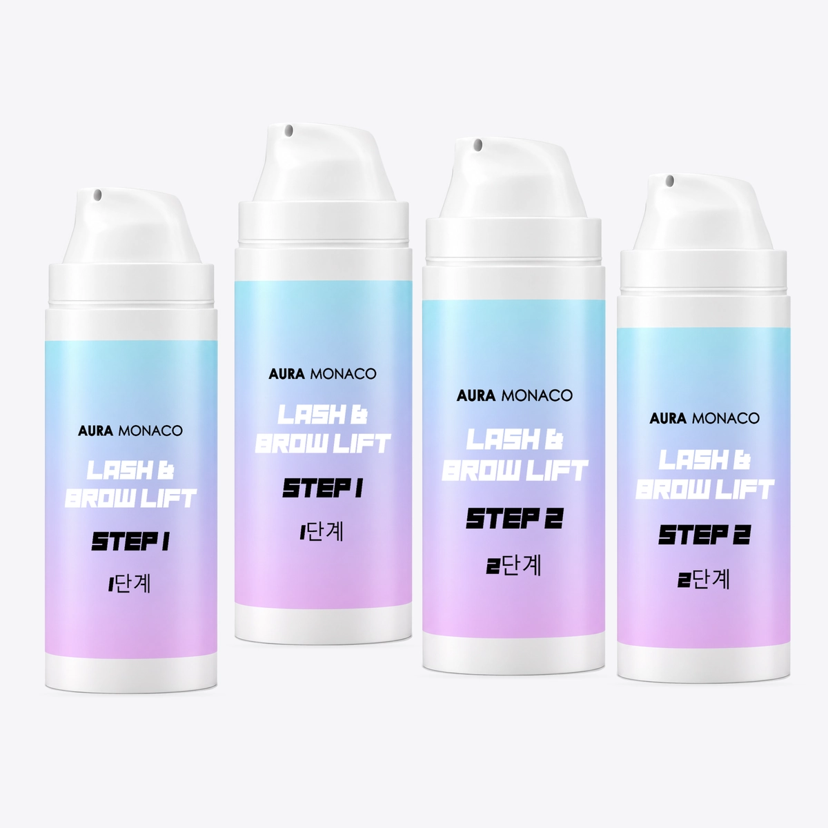 2x Step 1 & Step 2 Lash & Brow Lift Lotions | Duo Spar-Bundle