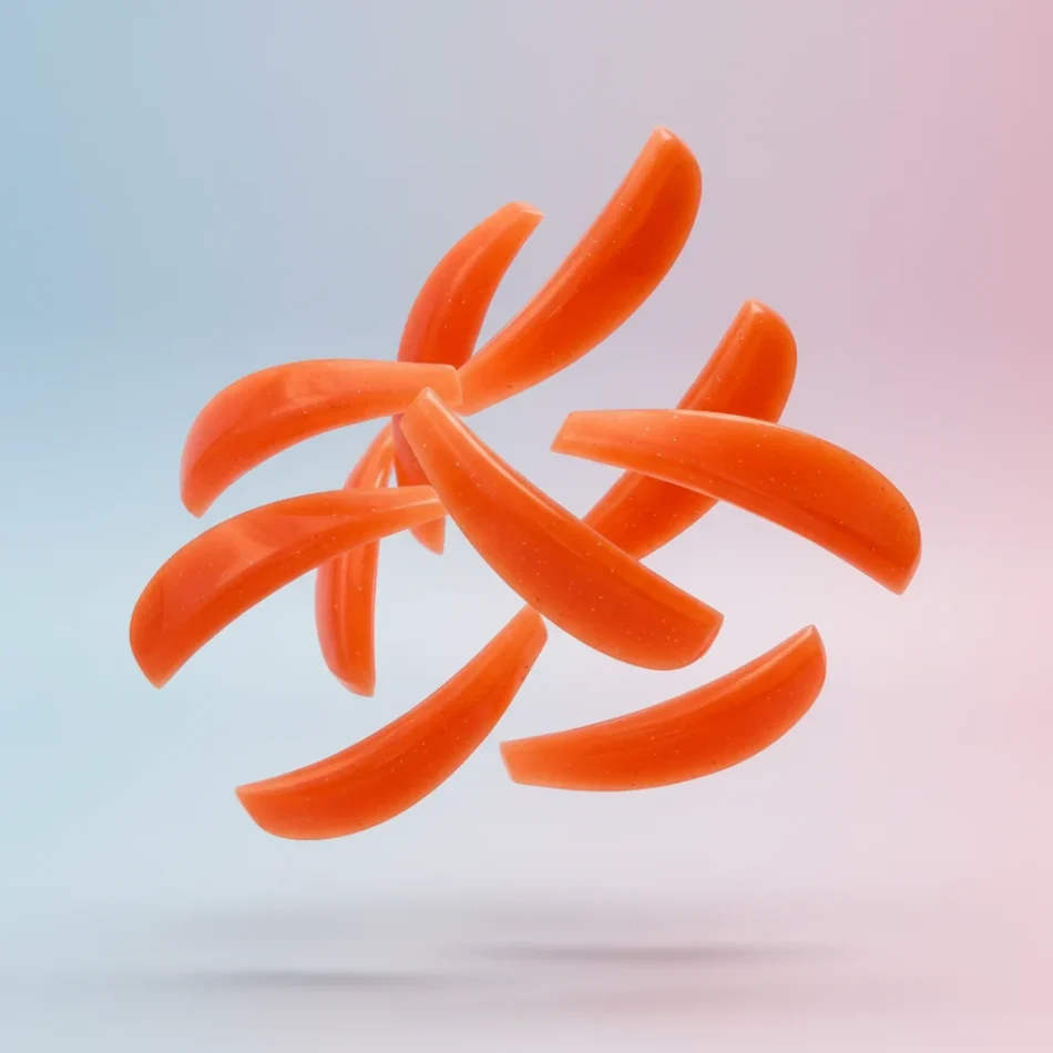 Peachy Orange | Sticky Teardrop Pads | 8 Paare