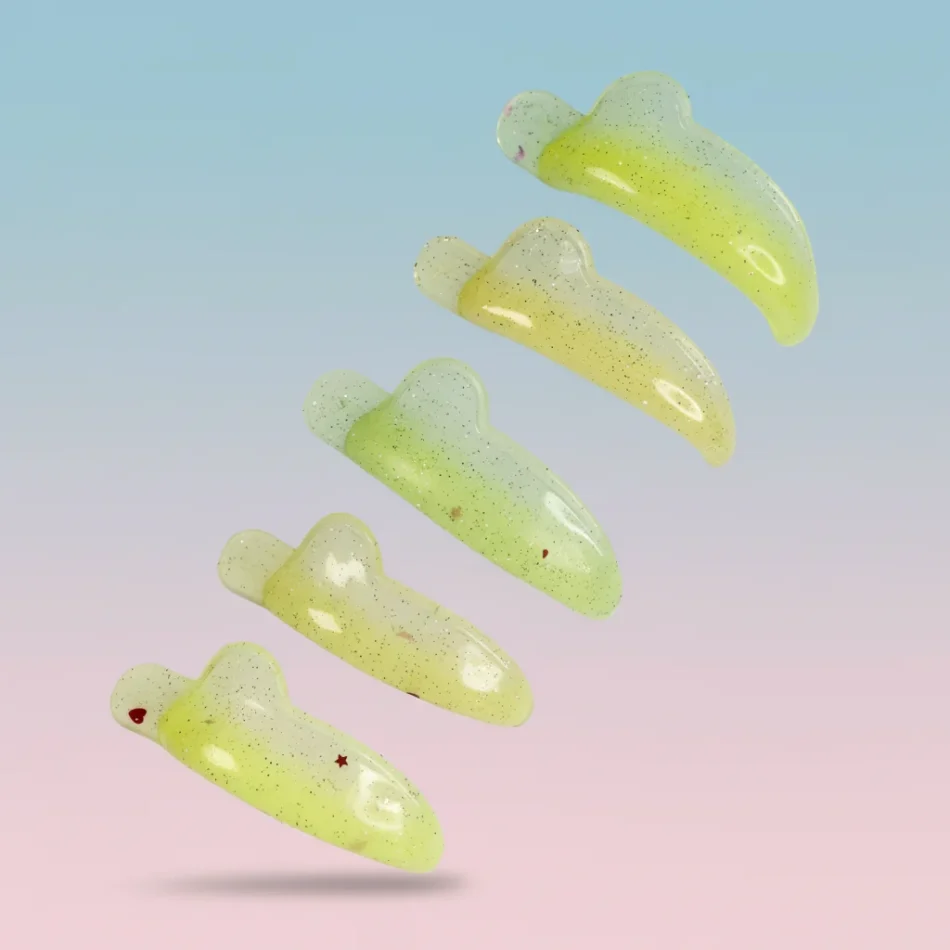 Sweet Banana | Super Soft & Sticky Round Teardrop Pads | 10 Paare