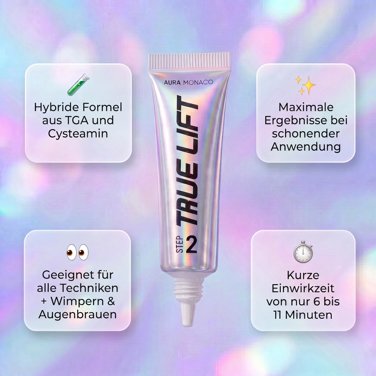TrueLift Lash & Brow Lift | Step 1 & 2 | Glueless Hybrid System | 2x 10ml TrueLift Step 2